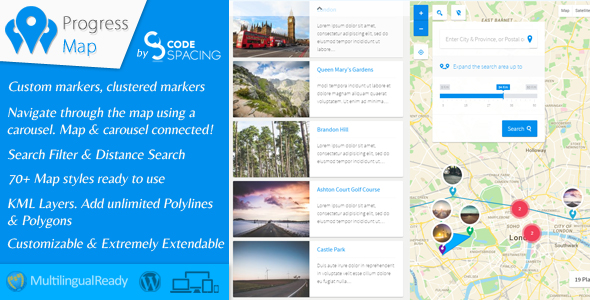 Progress Map Wordpress Plugin v3.6