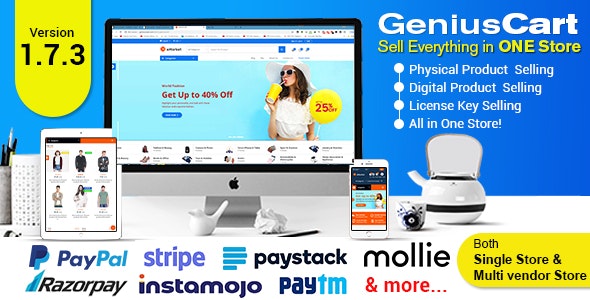 GeniusCart v1.7.3 - Single or Multivendor Ecommerce System - nulled &raquo; Premium Scripts, Plugins &amp; Mobile