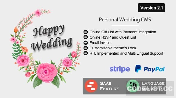 Happy Wedding v2.1 - Personal Wedding & Invitation CMS &raquo; Premium Scripts, Plugins &amp; Mobile