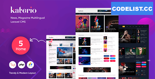 Katerio v1.0 - News, Magazine Multilingual Laravel CMS » Premium Scripts, Plugins & Mobile