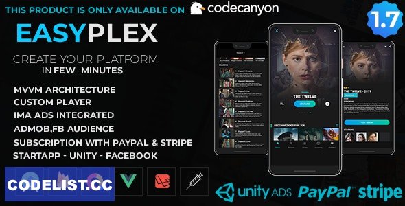 EasyPlex v1.7 - Movies - Live Streaming - TV Series, Anime &raquo; Premium Scripts, Plugins &amp; Mobile