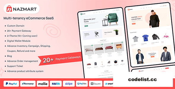 Nazmart v1.8.0 - Multi-Tenancy eCommerce Platform (SAAS) - nulled &raquo; Premium Scripts, Plugins &amp; Mobile