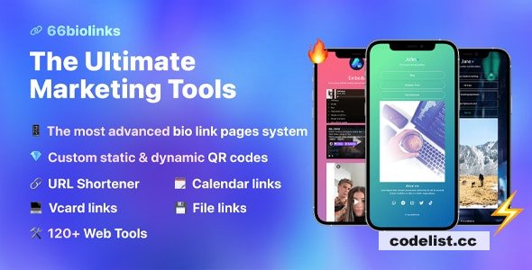 66biolinks v50.0.0 - Bio Links, URL Shortener, QR Codes & Web Tools (SAAS) - nulled » Premium Scripts, Plugins & Mobile