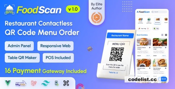 FoodScan v2.3 - Qr Code Restaurant Menu Maker and Contactless Table Ordering System with Restaurant POS - nulled » Premium Scripts, Plugins & Mobile