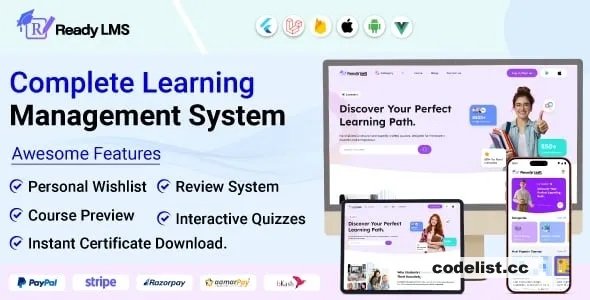 Ready LMS v0.0.7 - Complete Learning Management System Websites, Mobile app with Admin panel &raquo; Premium Scripts, Plugins &amp; Mobile