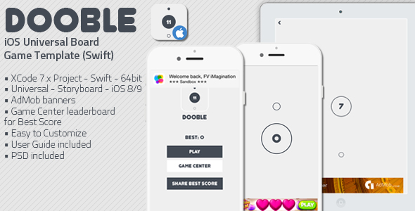 DOOBLE - iOS Universal Game Board Template (Swift) &raquo; Premium Scripts, Plugins &amp; Mobile