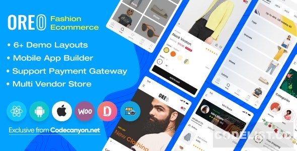 Oreo Fashion v2.0.1 - Full React Native App for Woocommerce &raquo; Premium Scripts, Plugins &amp; Mobile