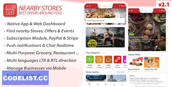 Nearby Stores Android v2.1 - Offers, Events, Multi-Purpose, Restaurant, Market - Subscription & WEB Panel &raquo; Premium Scripts, Plugins &amp; Mobile
