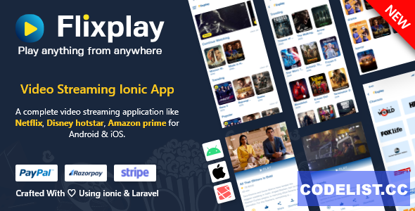 Flixplay v1.0 - Video Streaming App Like Netflix Primevideo &raquo; Premium Scripts, Plugins &amp; Mobile