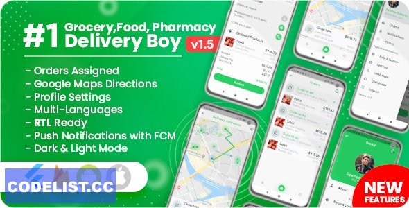 Delivery Boy for Groceries, Foods, Pharmacies, Stores Flutter App v1.5.0 &raquo; Premium Scripts, Plugins &amp; Mobile