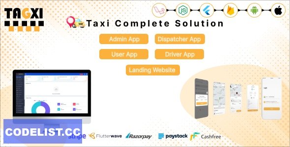 Tagxi v1.0 - Flutter Complete Taxi Booking Solution &raquo; Premium Scripts, Plugins &amp; Mobile