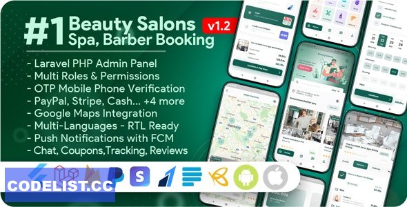 Beauty Salons, Spa, Massage, Barber Booking, Business Listing Multi-Vendor App with Admin Panel v1.2.1 &raquo; Premium Scripts, Plugins &amp; Mobile