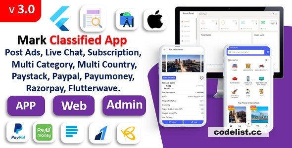 Mark Classified App v3.0 - Classified App - Multi Payment Gateways Integrated » Premium Scripts, Plugins & Mobile