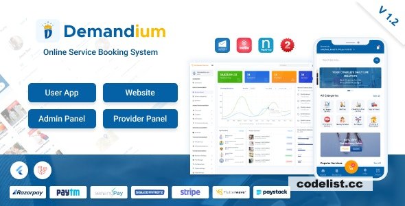 Demandium v2.2 - Multi Provider On Demand, Handyman, Home service App with admin panel - nulled &raquo; Premium Scripts, Plugins &amp; Mobile