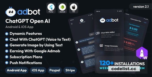 AdBot v3.5.0 - ChatGPT Open AI Android and iOS App &raquo; Premium Scripts, Plugins &amp; Mobile