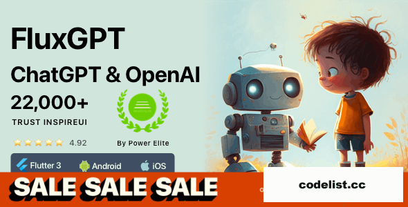 FluxGPT v1.0 - Powerful ChatGPT, OpenAI Writing Assistant &amp; Image Generator - Flutter Full App &raquo; Premium Scripts, Plugins &amp; Mobile