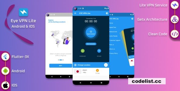 EYE VPN Lite - Flutter VPN Application With Web Admin Panel &raquo; Premium Scripts, Plugins &amp; Mobile