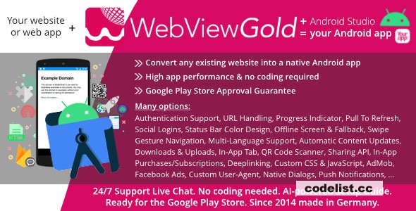 WebViewGold for Android v15.5 - Convert website to Android app - nulled » Premium Scripts, Plugins & Mobile
