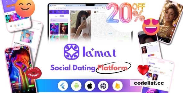Lamat v3.2.0 - Ultimate Online Dating Platform, Video Dating, Live Stream | tinder tiktok tango instagram &raquo; Premium Scripts, Plugins &amp; Mobile