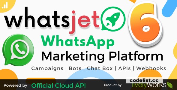 WhatsJet SaaS v6.0.0 - A WhatsApp Marketing Platform with Bulk Sending, Campaigns, Chat Bots &amp; CRM - nulled