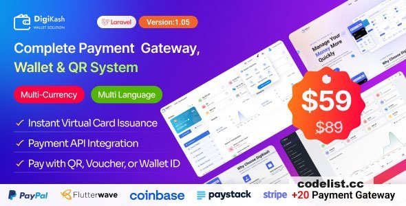 DigiKash v1.0 - Complete Payment Gateway, Wallet &amp; QR System