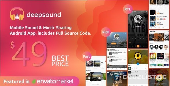 DeepSound Android v1.8 - Mobile Sound &amp; Music Sharing Platform Mobile Android Application