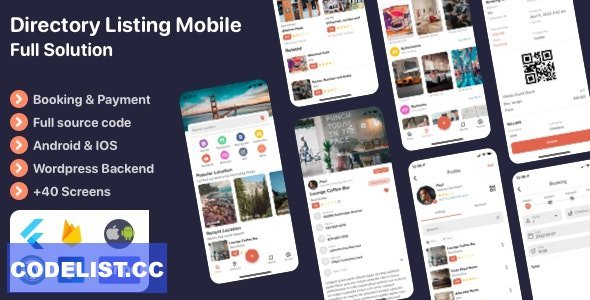 Listar FluxPro v1.1.6 - Flutter mobile directory listing &amp; booking - Wordpress Backend