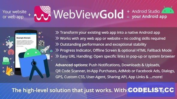 WebViewGold for Android v10.8 – WebView URL/HTML to Android app + Push, URL Handling, APIs &amp; much more! - nulled