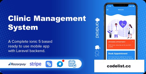 Appointment Booking and Scheduling App (ionic &amp; Laravel) Android + ios v1.0