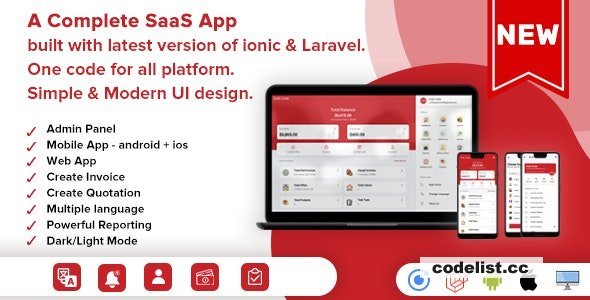 Easy Invoice v1.0 - A Complete Saas Package for Accounting - Android, ios &amp; Web (ionic &amp; Laravel)