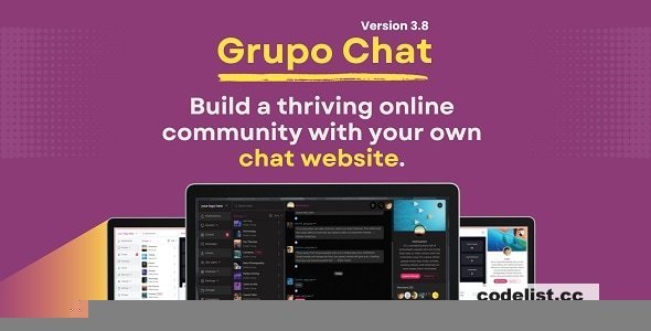 Grupo Chat v3.8.1 - Chat Room &amp; Private Chat PHP Script - nulled