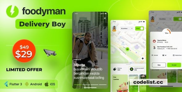 Foodyman Delivery App (iOS &amp; Android) v2024-20