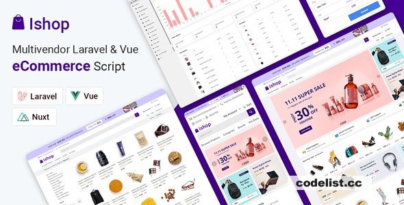 Ishop v3.2.7 - Multivendor Laravel &amp; Vue eCommerce CMS - nulled