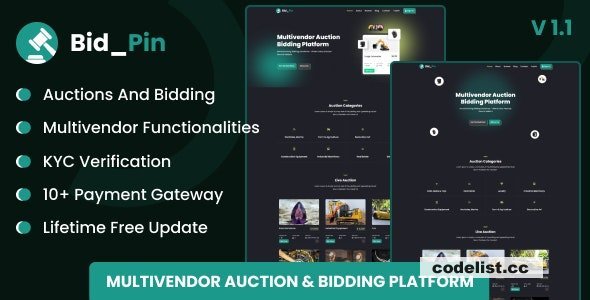 Bid_Pin v1.1.0 - Multivendor Auction &amp; Bidding Platform