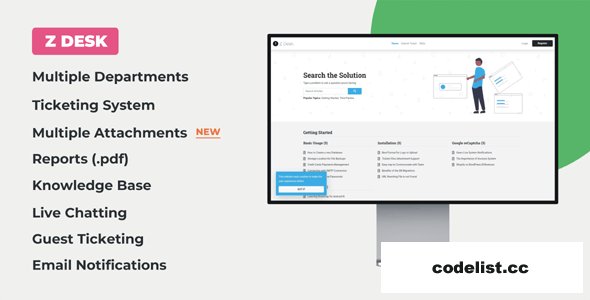 Z Desk v1.7.1 - Support Tickets System with Knowledge Base and FAQs - nulled