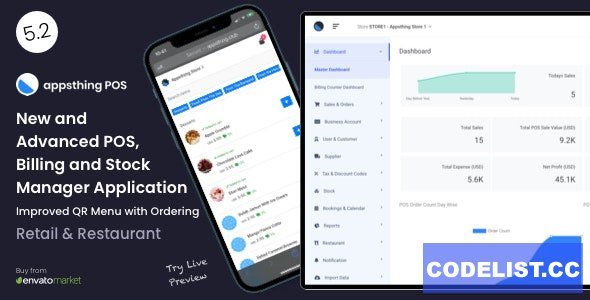Appsthing POS v5.3.5 - Multi Store Retail &amp; Restaurant Point of Sale, Billing &amp; Stock Manager Application - nulled