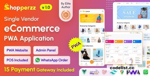 Shopperzz v1.6 - PWA eCommerce CMS with POS &amp; WhatsApp Ordering - nulled