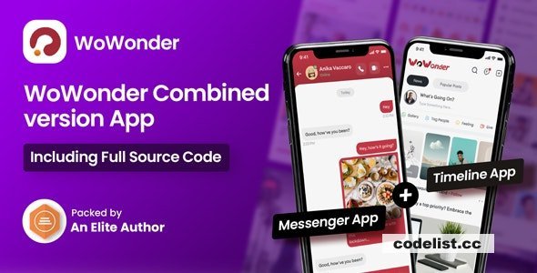 WoWonder Mobile v4.3 - The Ultimate Combined Messenger &amp; Timeline Mobile Application