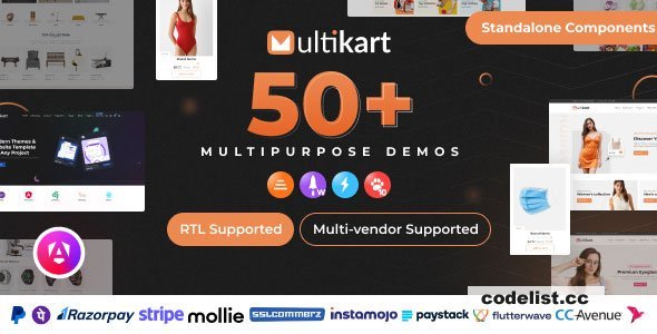 Multikart v1.1 - Single or Multivendor eCommerce with Angular &amp; Laravel REST API