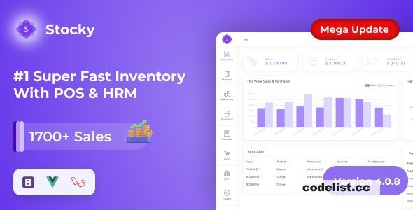 Stocky v4.0.8 - POS with Inventory Management &amp; HRM