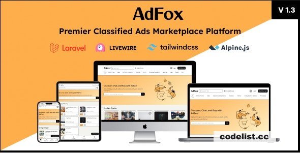 AdFox v1.2 - Dual-Experience Classified Ads with App-Like Feel on Mobile &amp; Web Interface