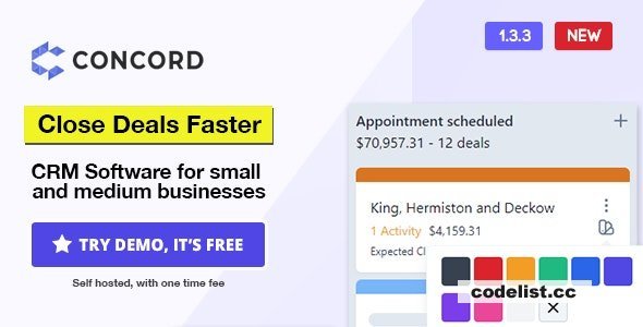 Concord v1.3.3 - Deals Management CRM