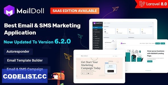 Maildoll v6.2.2 - Email Marketing &amp; SMS Marketing SaaS Application