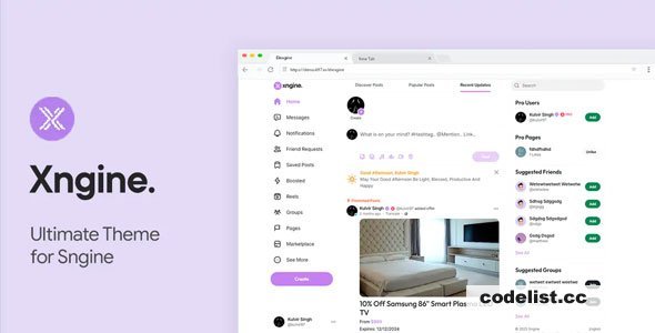 Xngine v1.2.2 - The Ultimate Sngine Theme