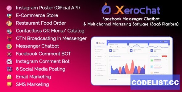XeroChat v7.1 - Facebook Chatbot, eCommerce &amp; Social Media Management Tool (SaaS) - nulled