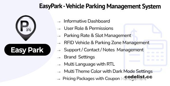 EasyPark SaaS v1.6 - Vehicle Parking Management System