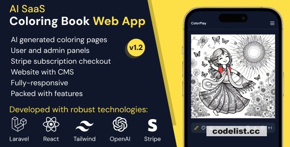 ColorPlay v1.1 - AI SaaS Coloring Book Web App