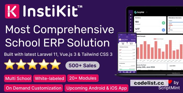 InstiKit School v4.9.0 - School Management System &amp; School ERP - nulled