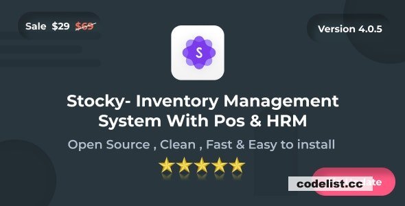 Stocky v4.0.5 - POS with Inventory Management &amp; HRM