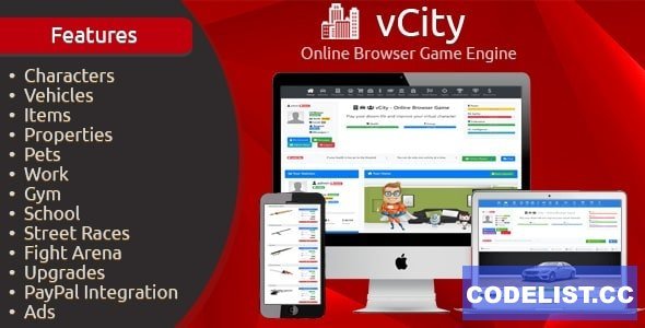 vCity v2.7 - Online Browser Game Platform